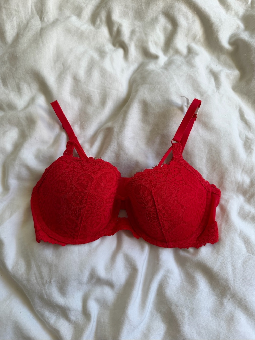 Red Lace Underwire Bra - Aerie
